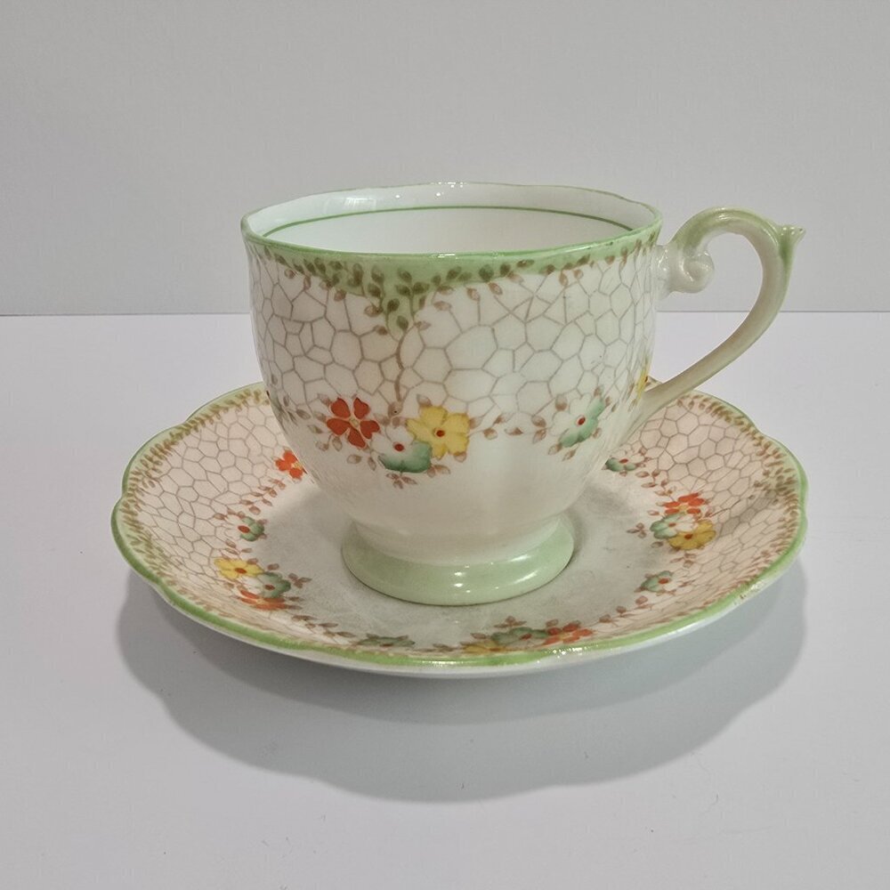 Bell - Demitasse Vintage Tea Cup & Saucer Set with Gold Trim​​​